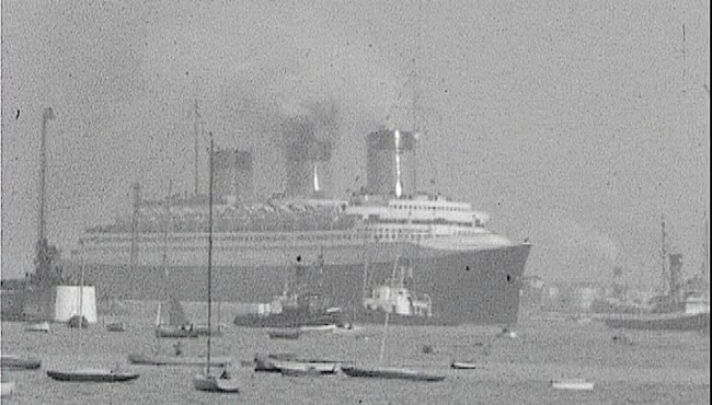 Photogramme tiré du film : Voyage inaugural du “Normandie”