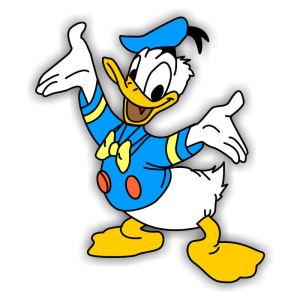 l’arrière train de Donald Duck