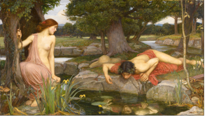 "Écho et Narcisse" Huile sur toile 1903  J.W. Waterhouse 