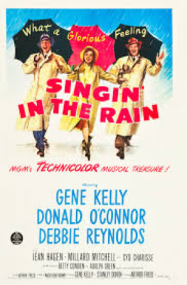 Chantons sous la pluie (1952), comédie phare de la MGM montre les conséquences de l’avènement du parlant dans le cinéma américain. Le musical 